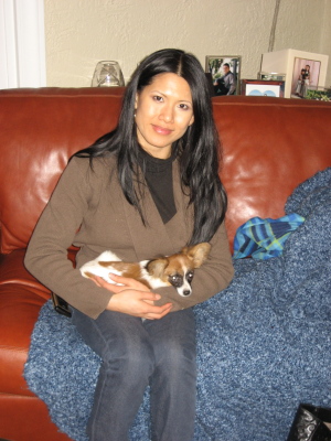 Buffy's first day home, with Binh, November 2007